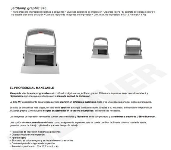 Ficha técnica JetStamp graphic 970