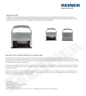 Ficha tƩcnica JetStamp 1025
