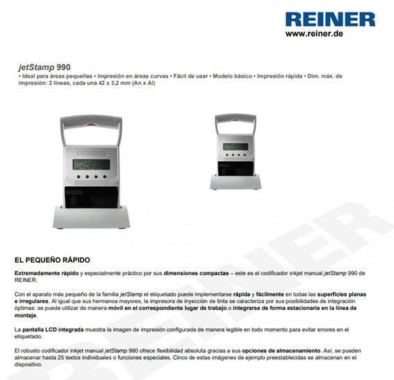 Ficha técnica JetStamp 990