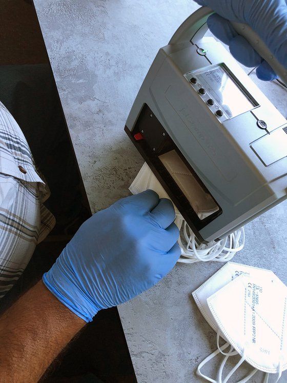 Mascaras de tela impresión con aparatos REINER