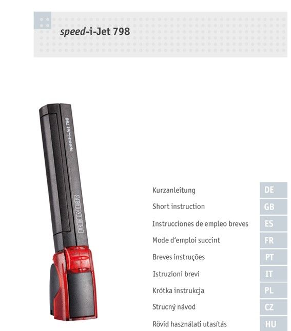 Manual de instrucciones Spee-i-Jet 798