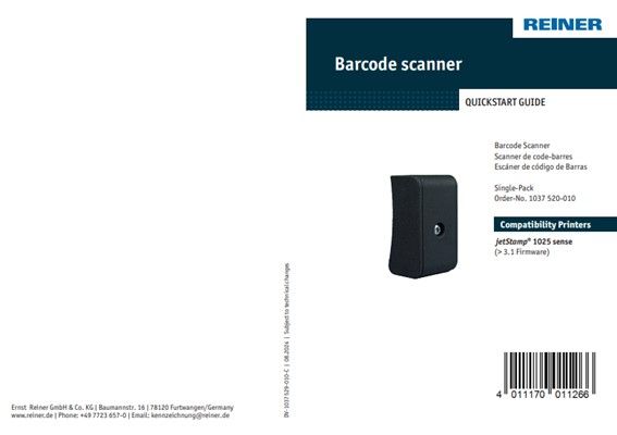 Manual de instrucciones escáner código de barras