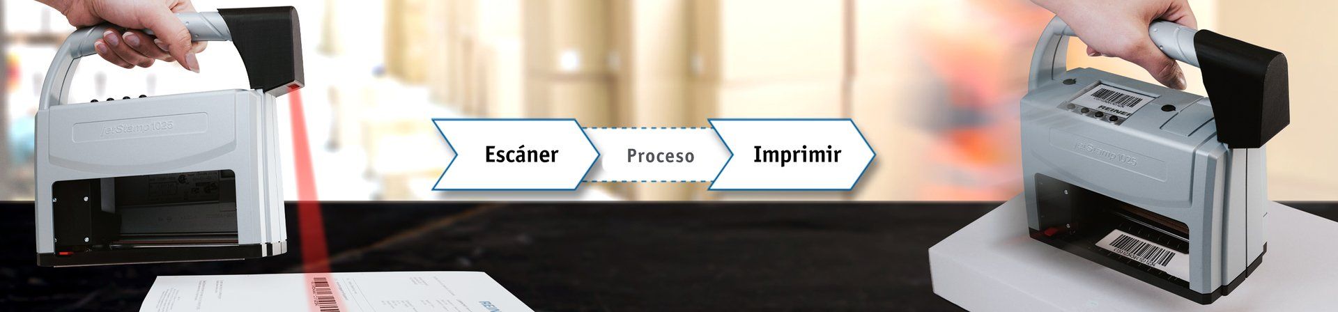Lector de códigos de barras, escáner e imprimir