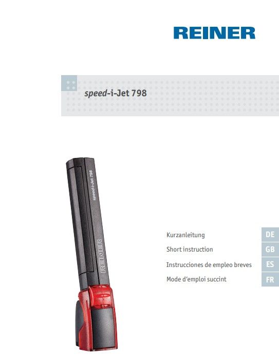 Manual de instrucciones  breves Spee-i-Jet 798