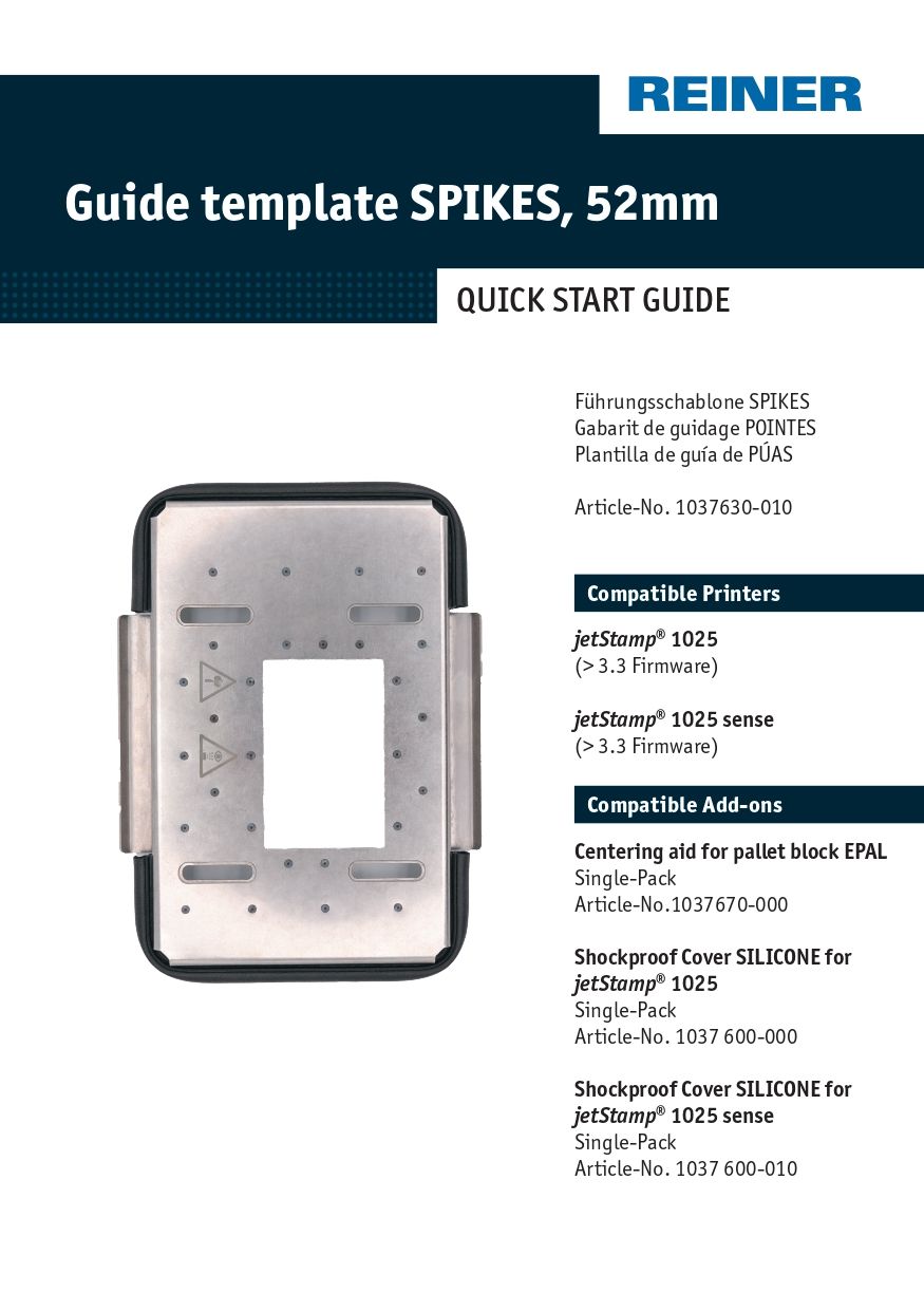 Manual de instrucciones plantilla guia de púas