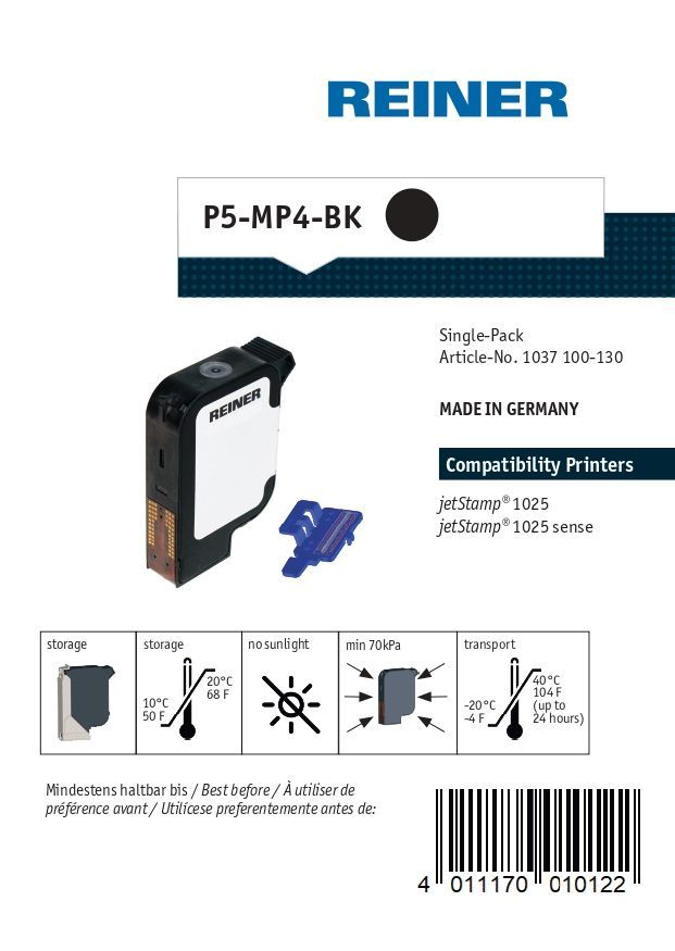 Manual de instrucciones cartucho P5-MP4-BK