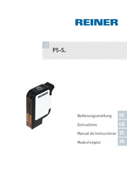 Manual de instrucciones cartucho P5S