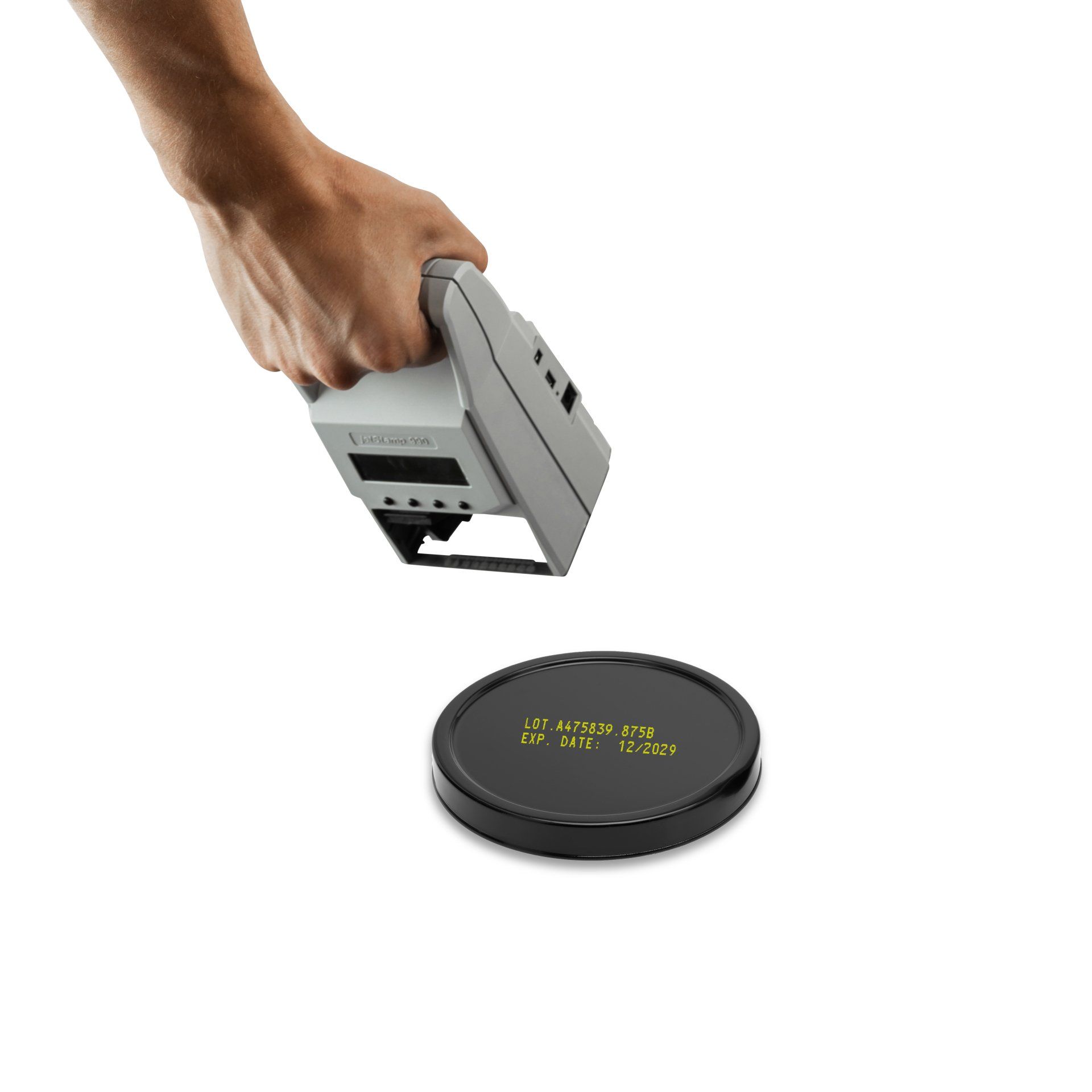 Impresión JetStamp 990 sobre tapas de metal