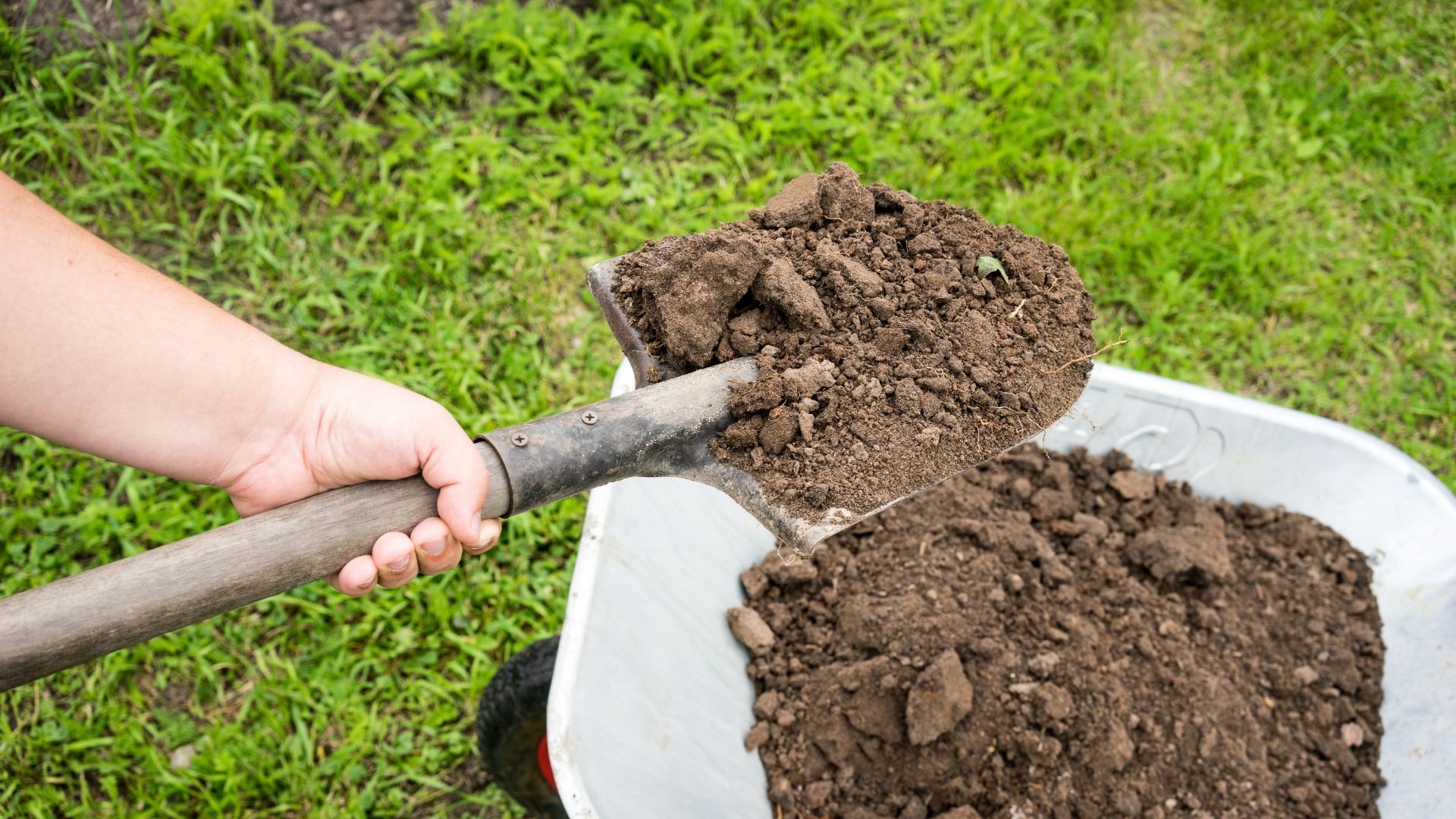 Erdarbeiten für die Gartengestaltung durch Peter und Sohn