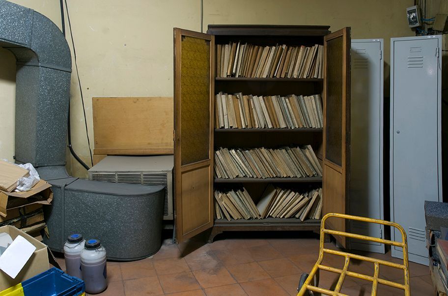 Mueble en el archivo de telegrafos