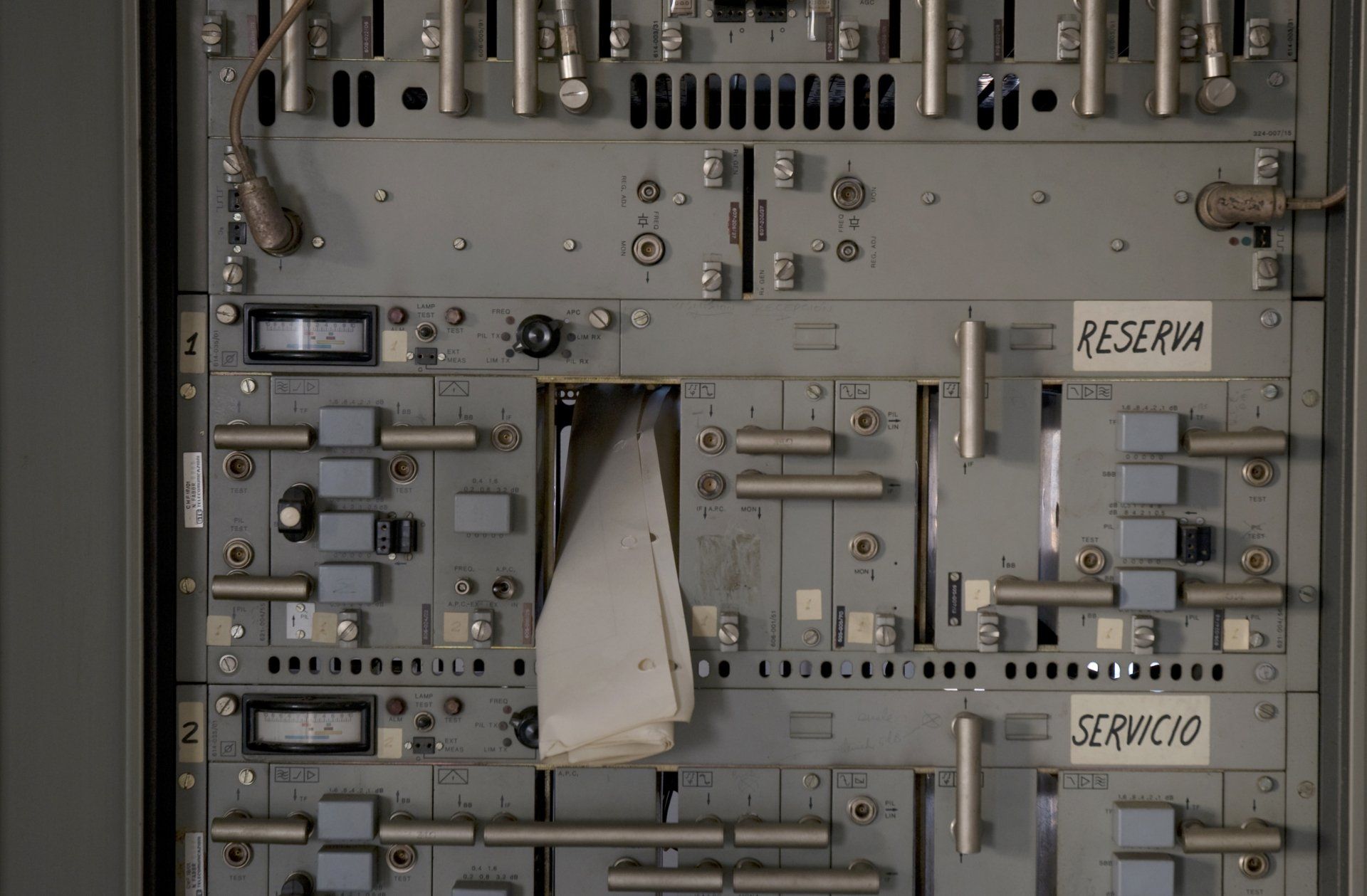 Elementos de medición télex de Correos de Barcelona