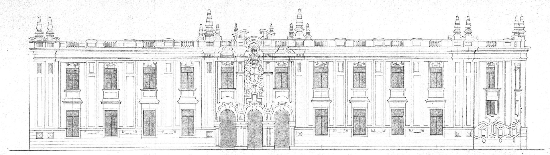 Fachada del Palacio Correos y Telégrafos Sevilla