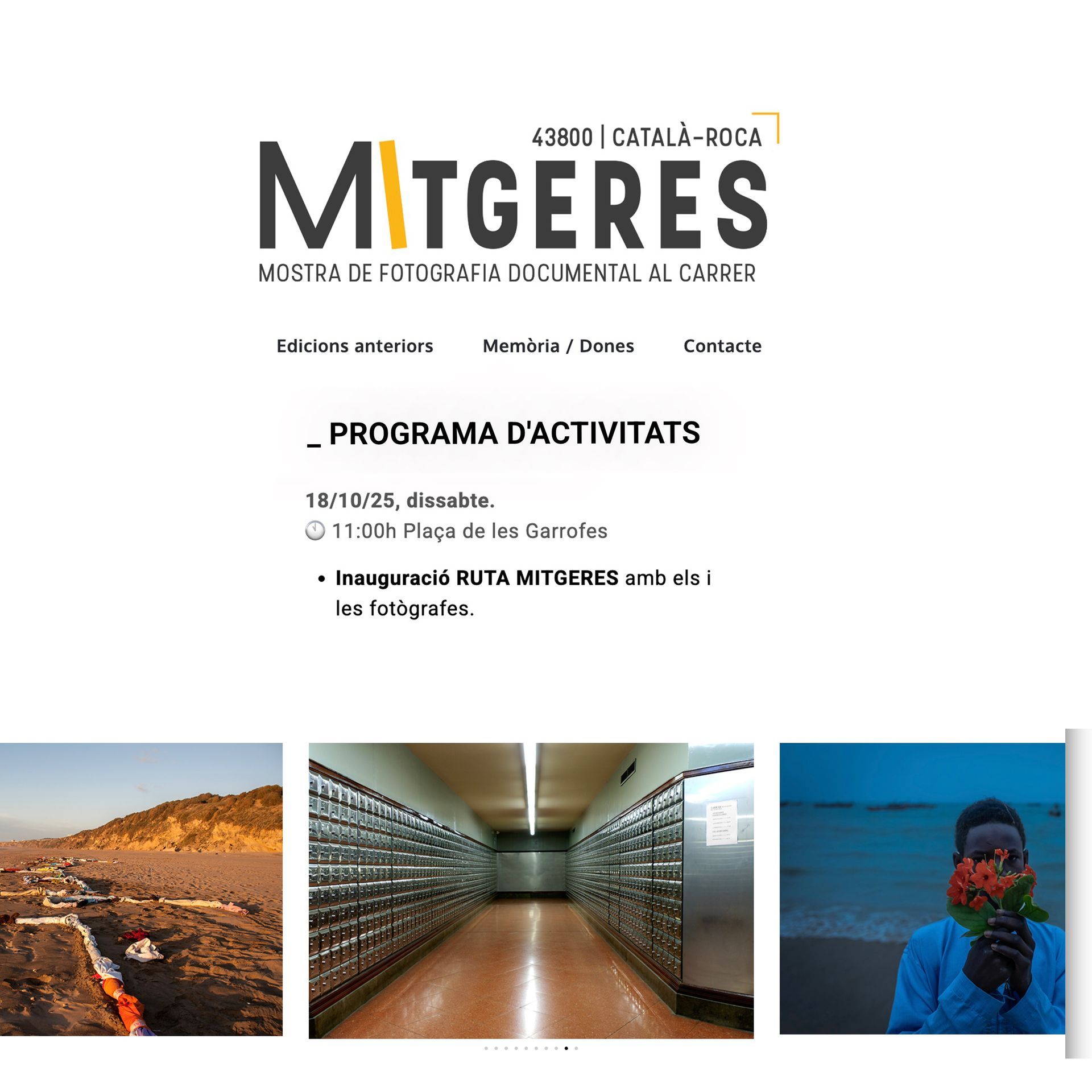 Mostra de fotografia documental al carrer Mitgeres