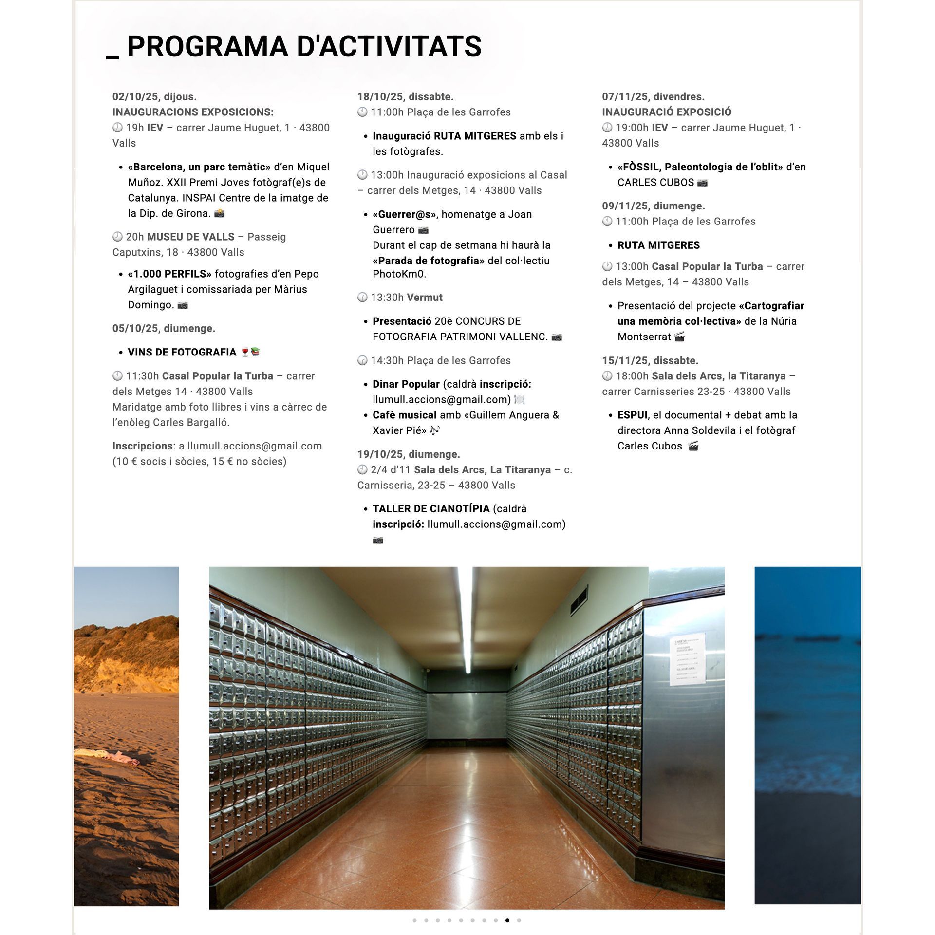 Mostra de fotografia documental al carrer