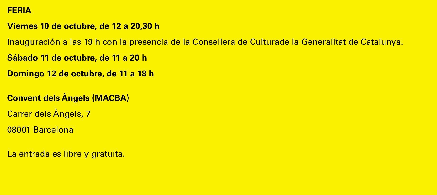 Fira Internacional del Llibre d´Artista el fotollibre Programación