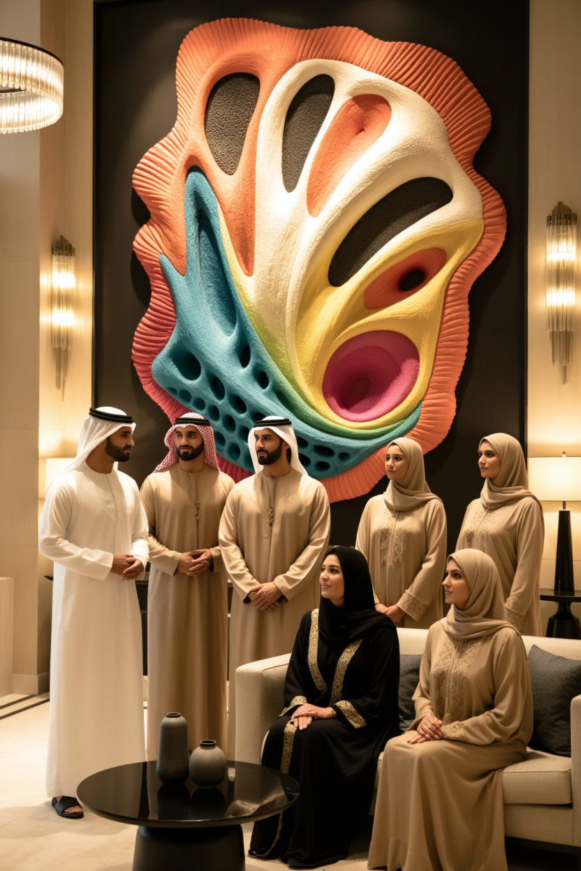 Mural Vertical de lujo de Pedro Alonso Studio en Dubai.