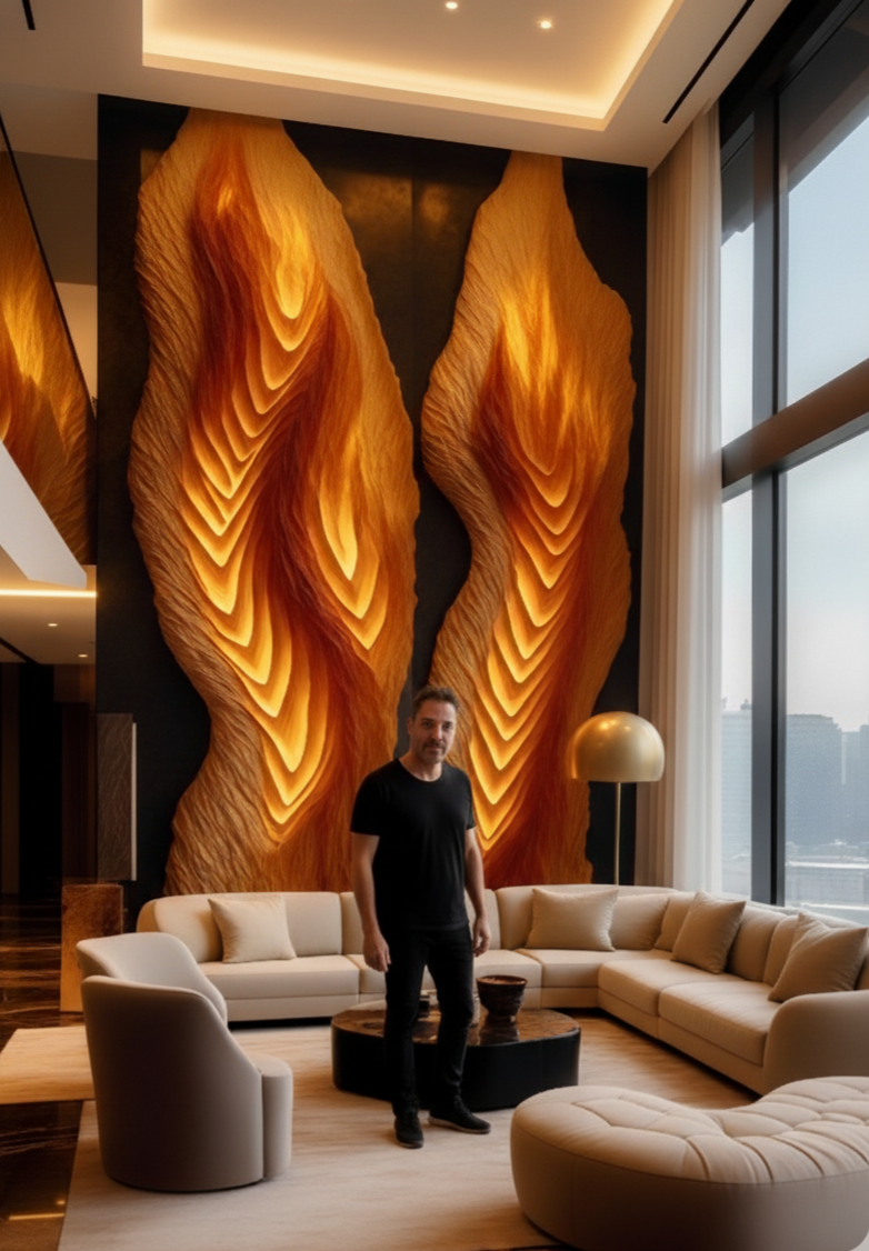 Mural espectacular de Pedro Alonso Studio para casa de lujo en Alemania.