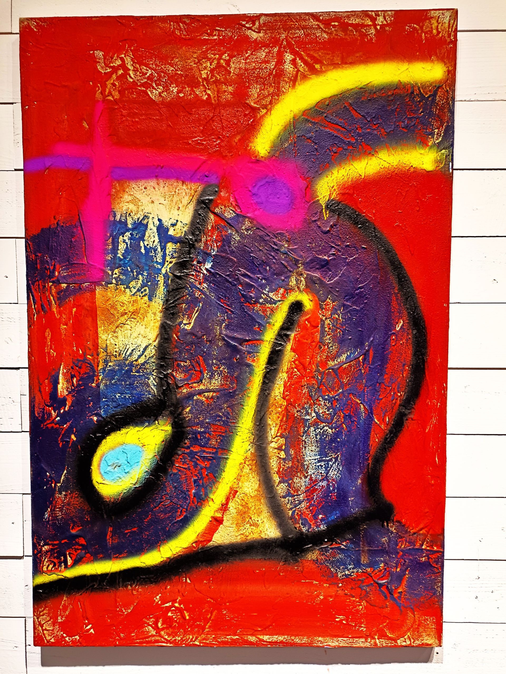 Pintura abstracta para colección de Paris de Pedro Alonso.