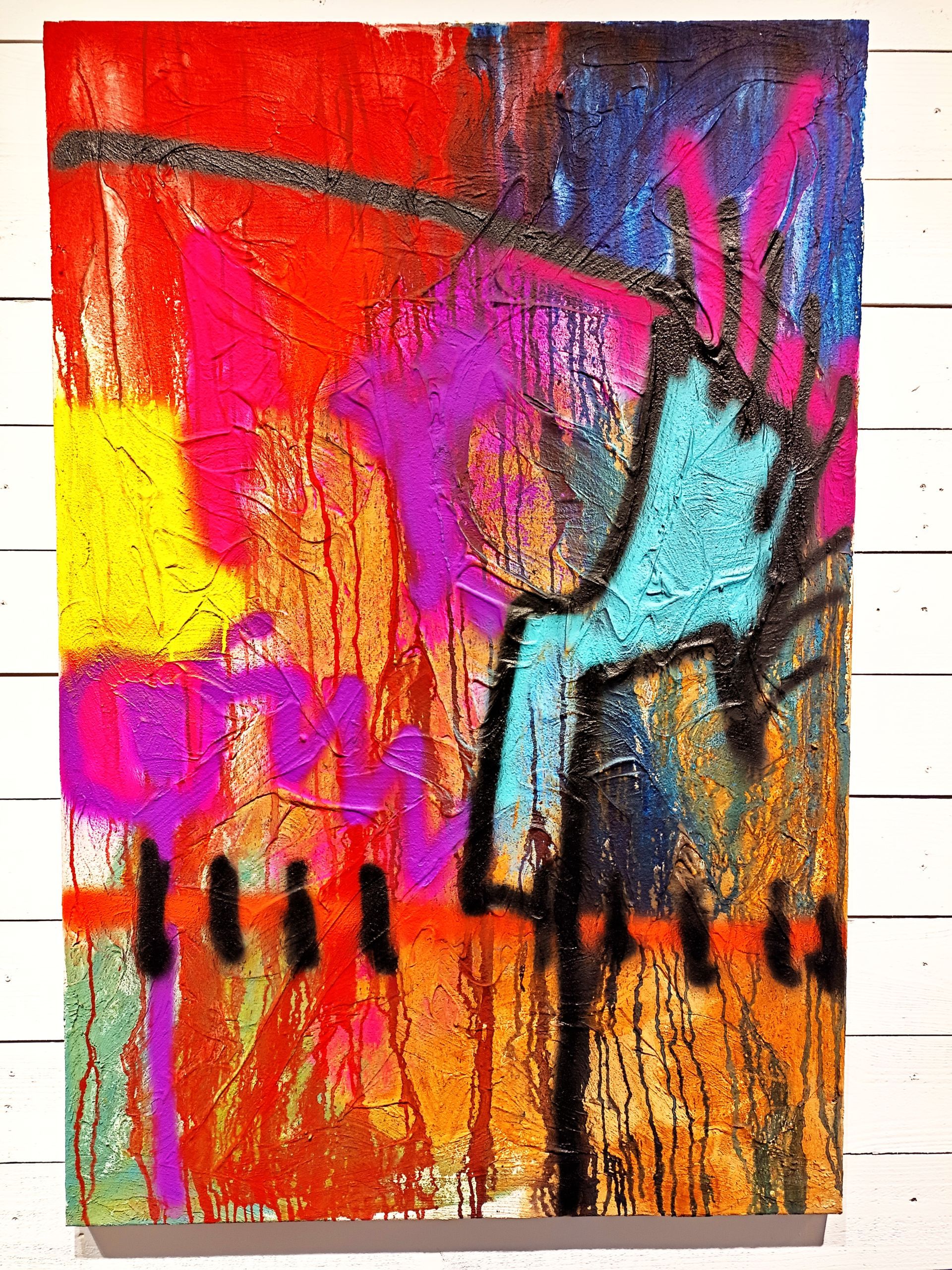 Pintura Abstracta de Pedro Alonso en Roma-