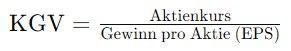 Formel KGV