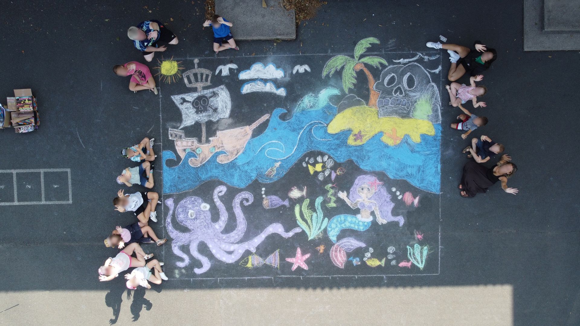 fresque à la craie