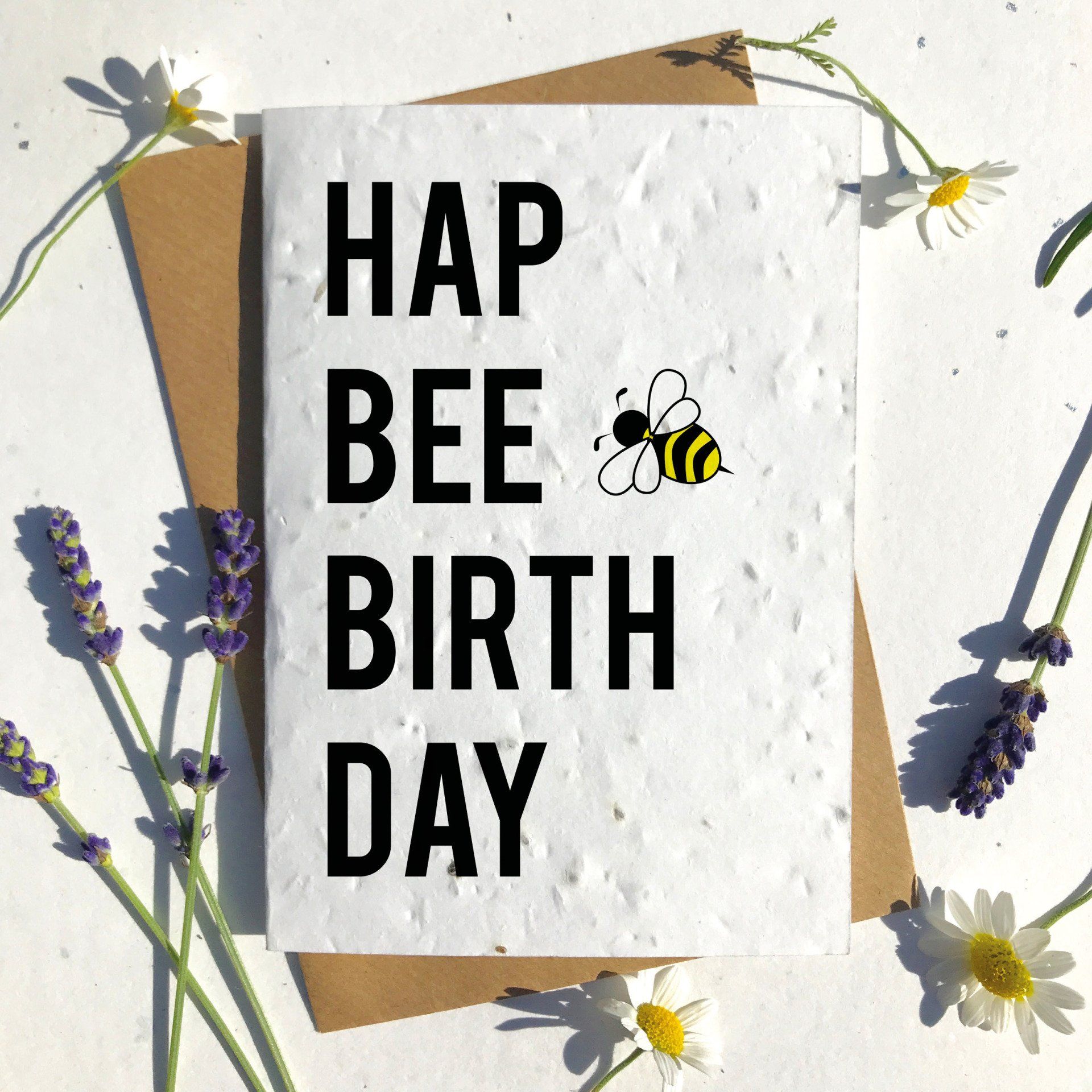 Plantable happy birthday card