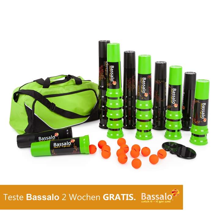 Bassalo Cupball gratis 2 Wochen lang testen. Ideal für den Schulsport, ein Spiel mit Distanz.