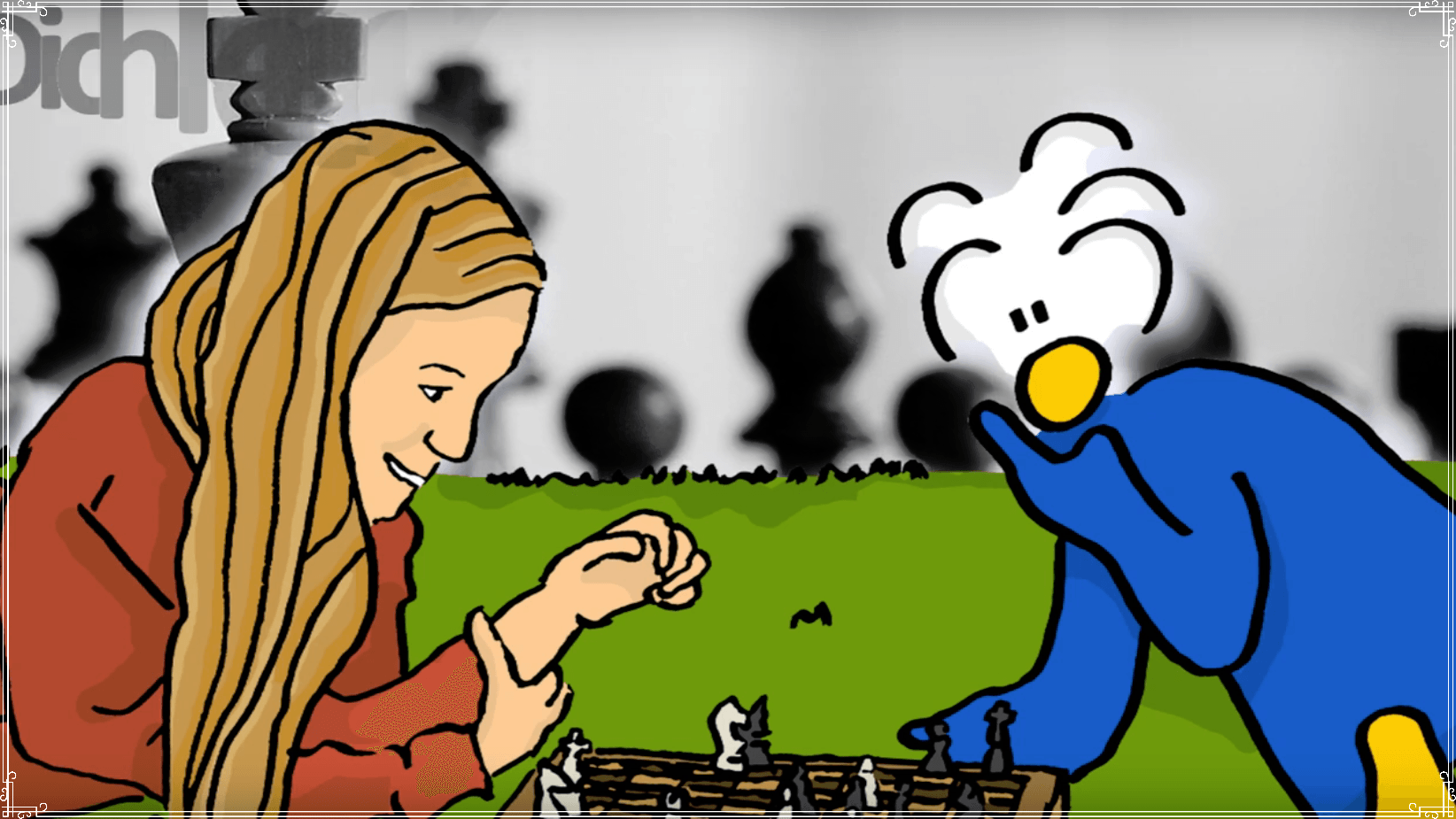 Schlaue Mädchen spielen Schach Schlaue Mädchen spielen Schach, Monika und Freunde