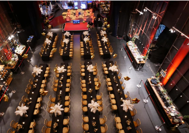 The theatre stage is the centrepiece of the Capitol, where we have created a very special production BALZER Event Location Capitol Offenbach (Frankfurt) Stage