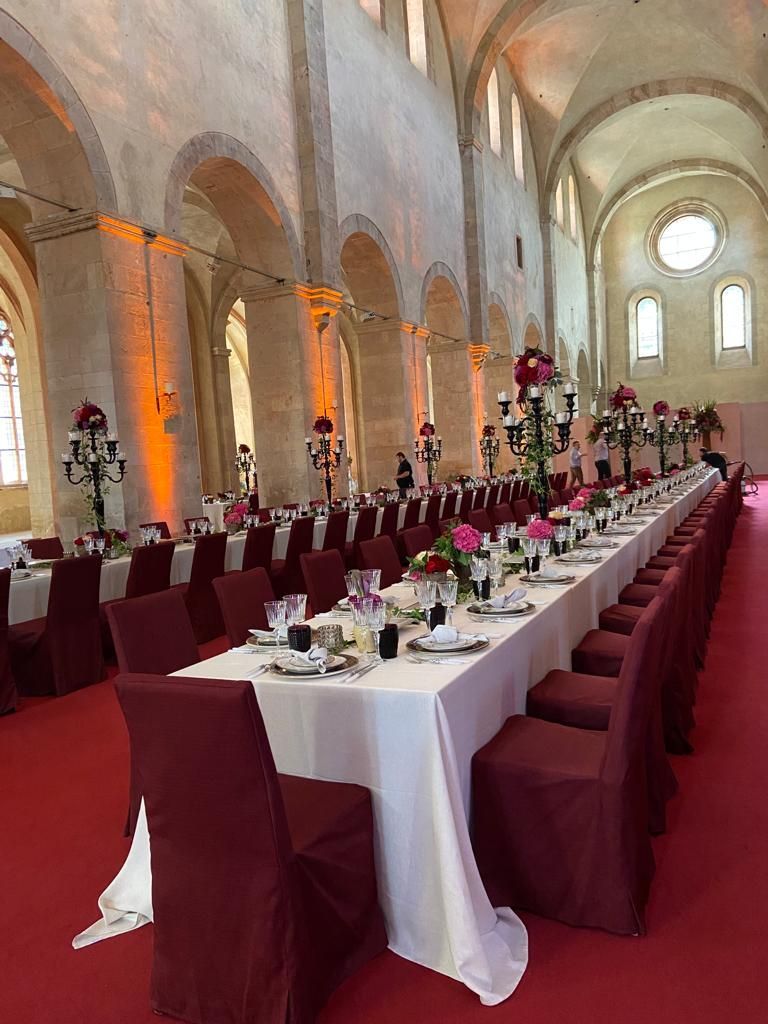 BALZER Event Catering – Monastery Dinner in the Rheingau region in the famous basilica
