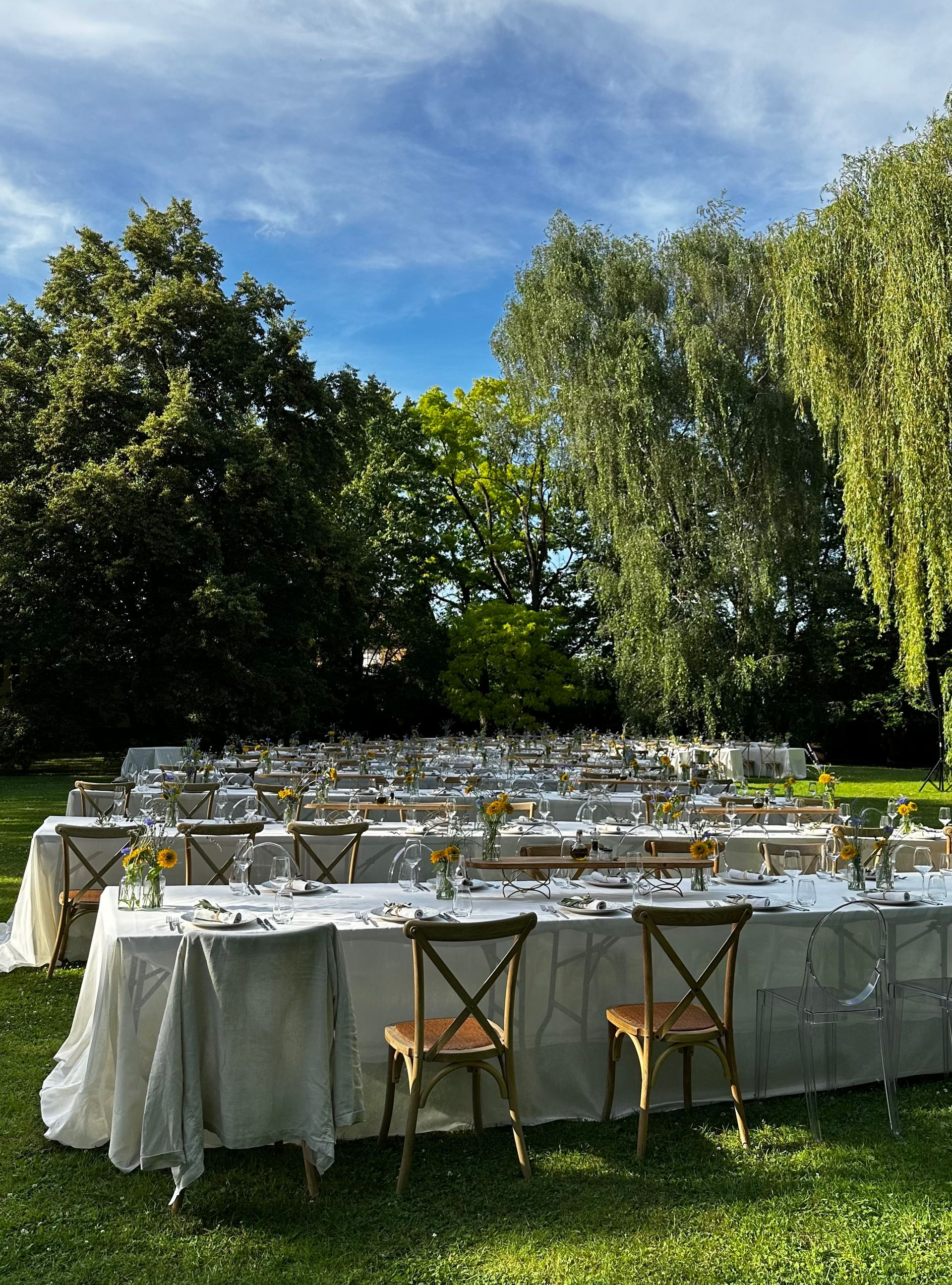 Sommertafeln im Park für 200 Gäste BALZER-Premium Line - Sommertafeln im Park - Bayern