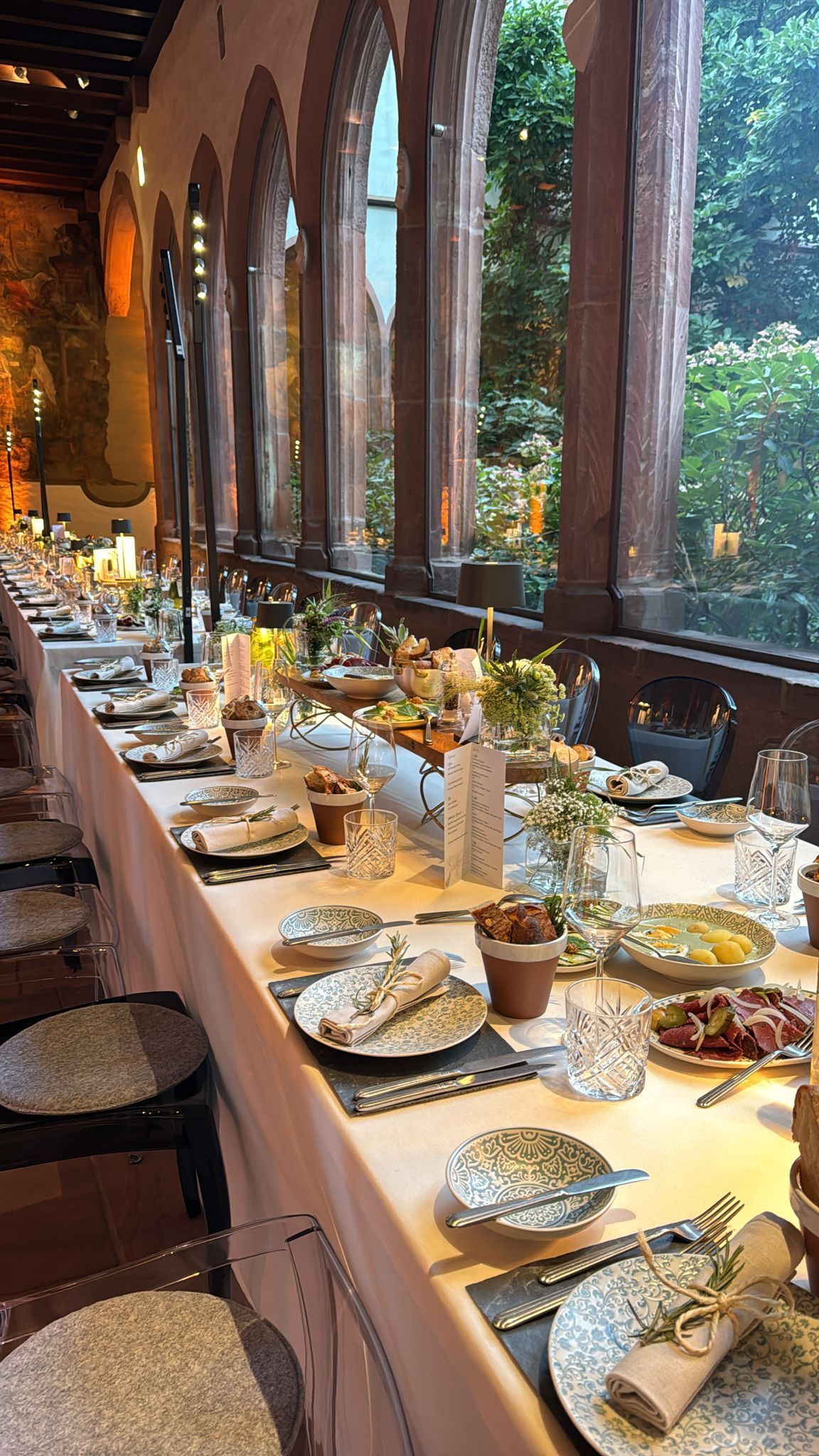 Gedeckte Tafel bei einem Catering von Balzer in Frankfurt