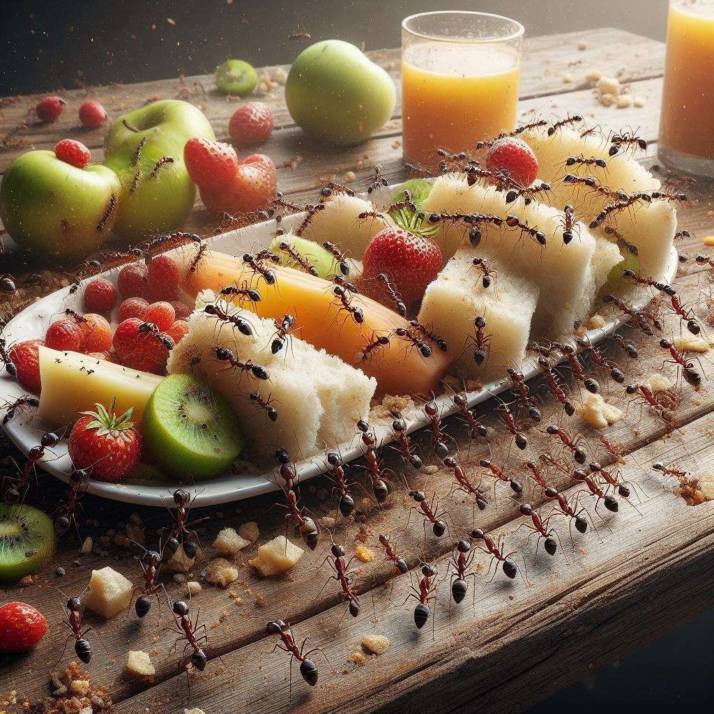 Plaga de hormigas en la cocina de casa Plaga de hormigas en la cocina de casa
