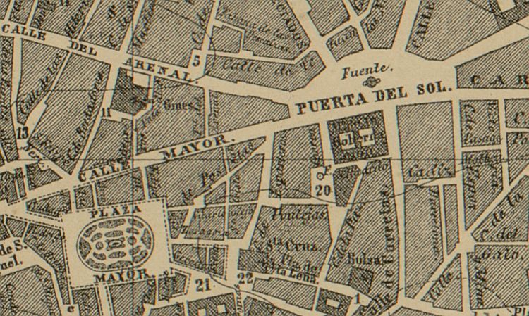Plano de Madrid en 1866 Plano de Madrid en 1866