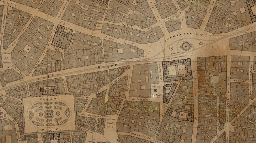 Plano parcelario de Madrid de Carlos Ibáñez de Íbero (1872-1874) Plano parcelario de Madrid de Carlos Ibáñez de Íbero (1872-1874)