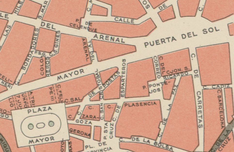 Plano de la Villa de Madrid en 1945 Plano de la Villa de Madrid en 1945