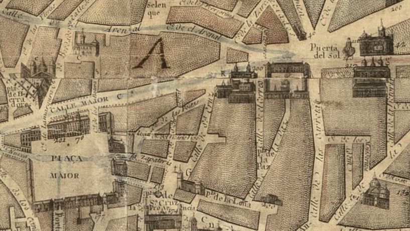 Plano de Madrid en 1761 Plano de Madrid en 1761