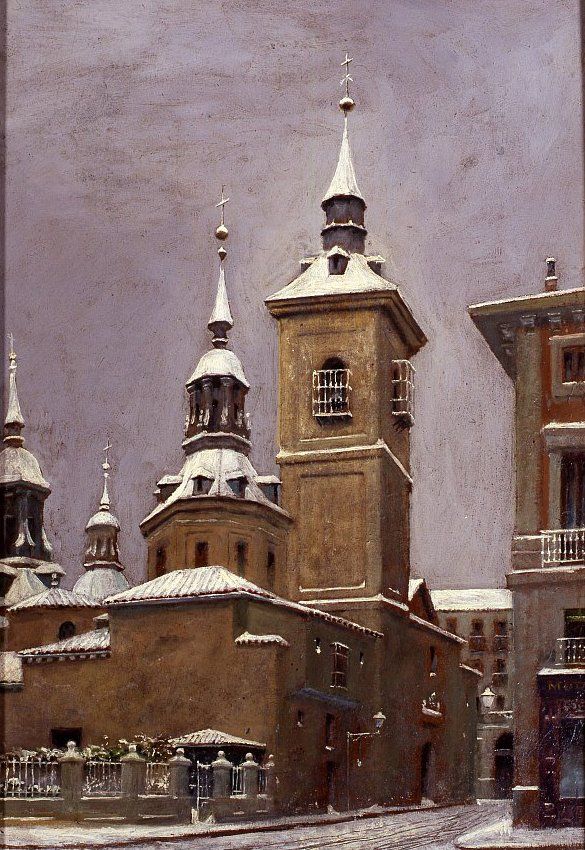 La iglesia de San Sebastián en el invierno de 1916