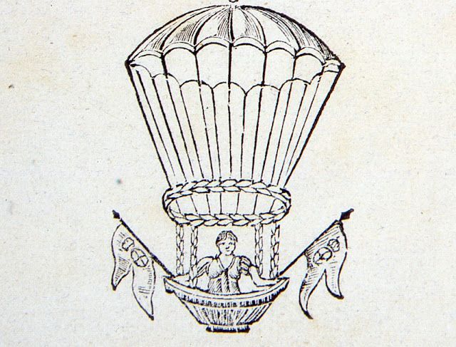 La frustrada ascensión en globo sobre el retiro de Elisa Garnerin en 1818 La frustrada ascensión en globo sobre el retiro de Elisa Garnerin en 1818