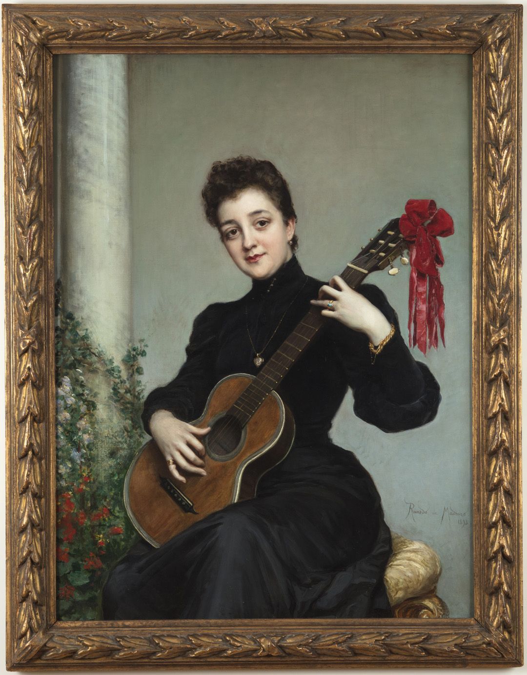 En el patio. Retrato de Mercedes de Madrazo