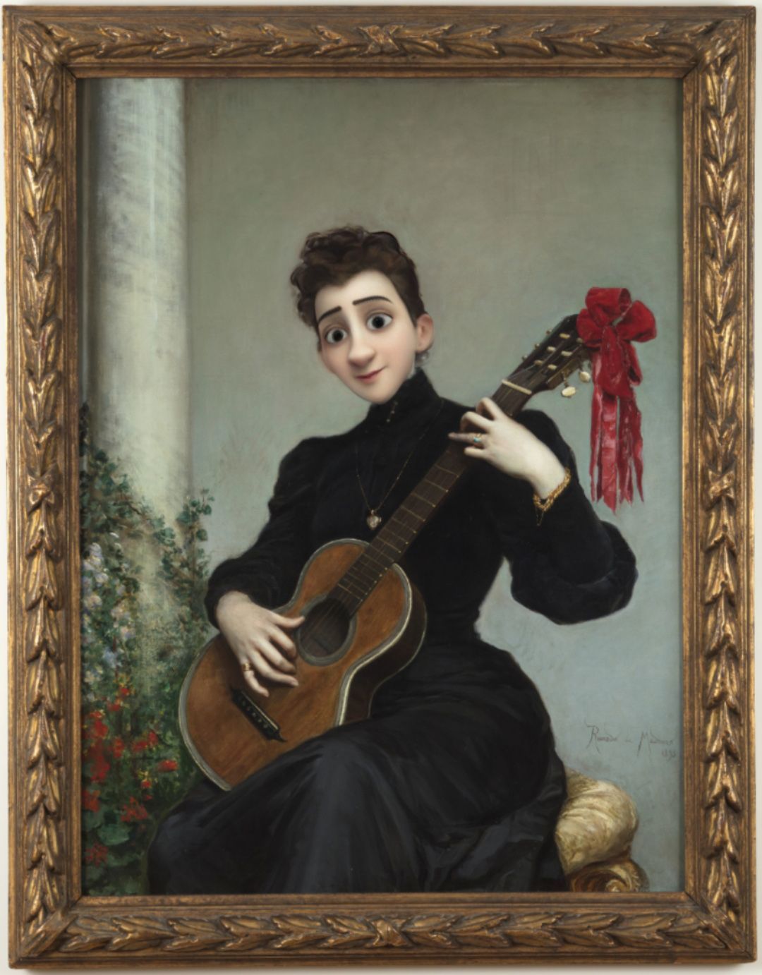 En el patio. Retrato de Mercedes de Madrazo