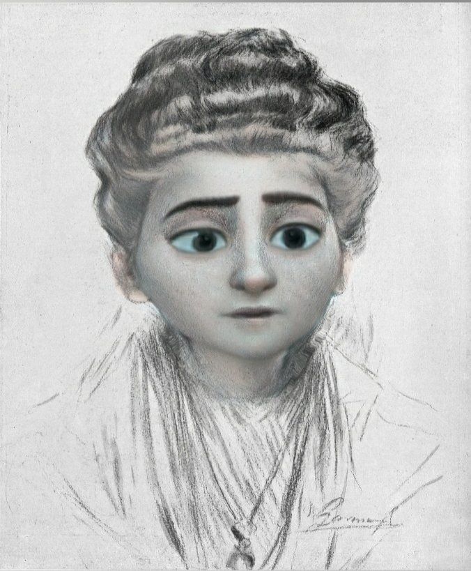 Emilia Pardo Bazán pixarizada