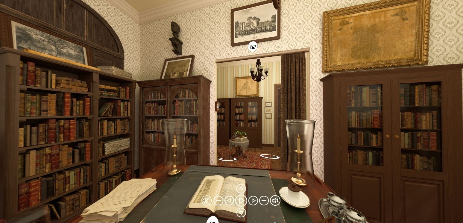 Madrid entre libros Recreación virtual del Despacho de Ramón de Mesonero Romanos