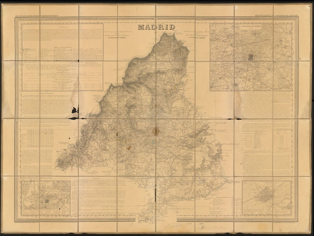 Plano de Madrid de Coello y Madoz, 1847 Plano de Madrid de Coello y Madoz, 1847