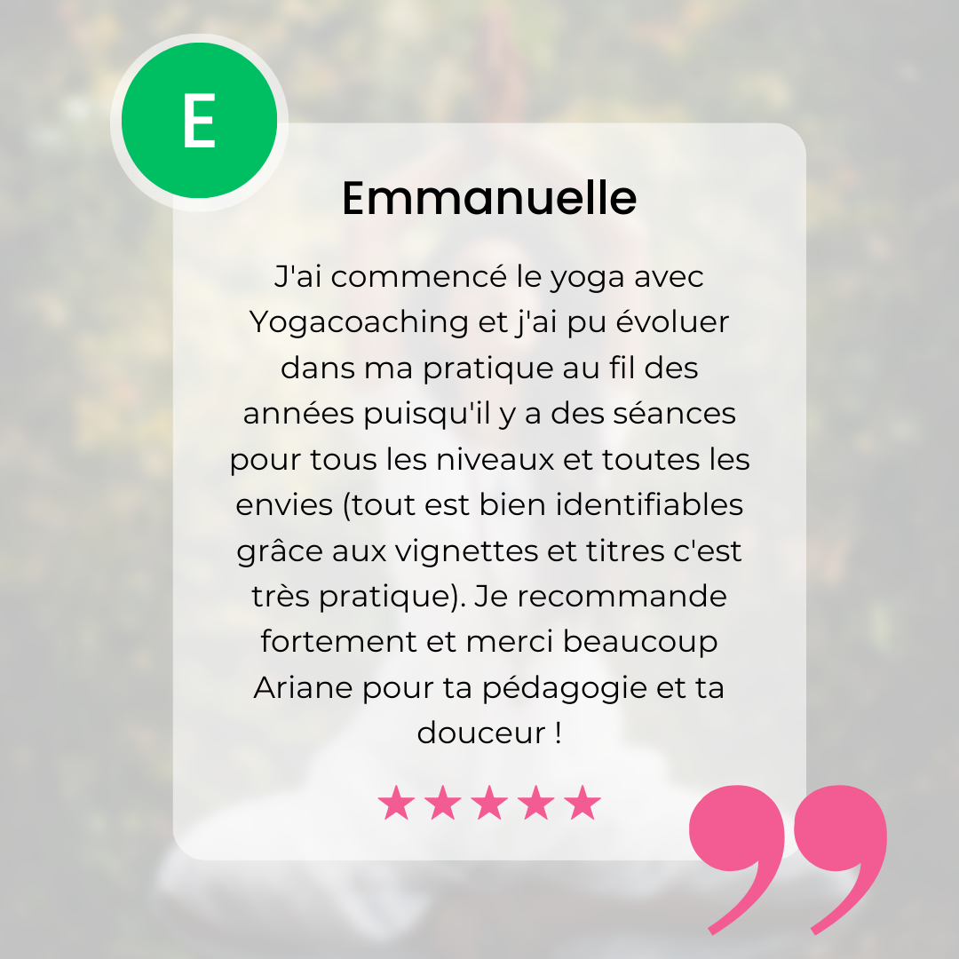 avis yogacoaching programme yoga matin
