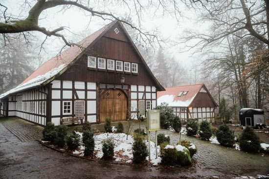 Aussenansicht der Eventlocation Waterbör in Bielefeld im Winter