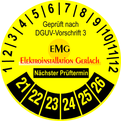 DGUV V3 Messung, EMG Elektroinstallationen Gerlach,Dautphetal-Friedensdorf,Meisterbetrieb,Innungsfachbetrieb