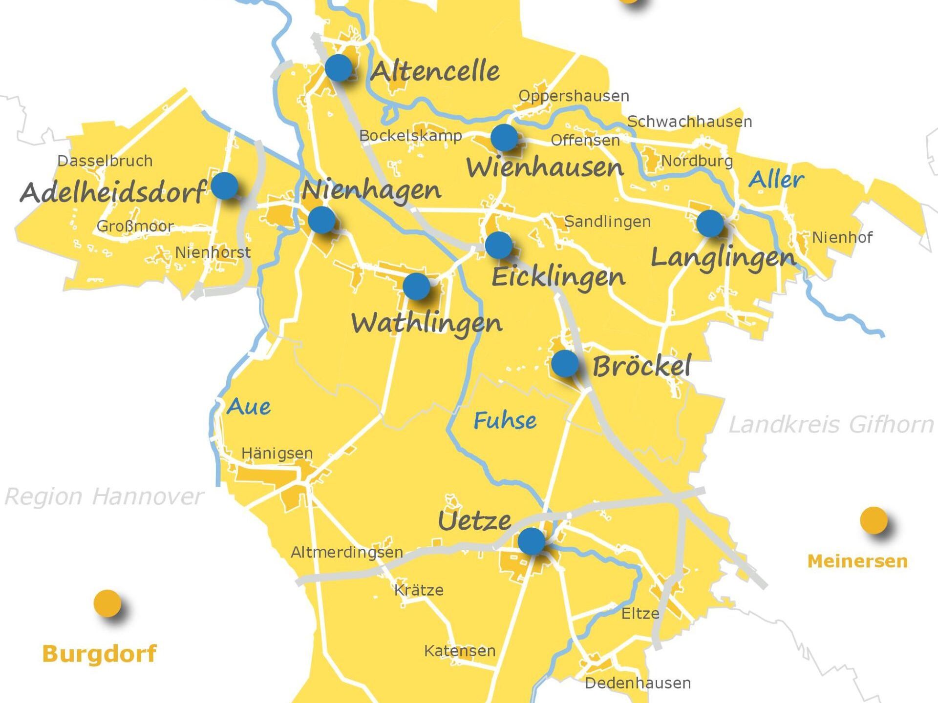 Gebietskulisse der LEADER-Region