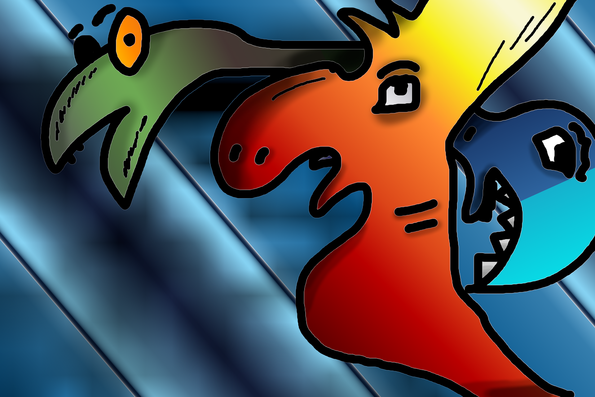 Silly Voices - Digitales Kunstwerk von Paul Alexander Heigel