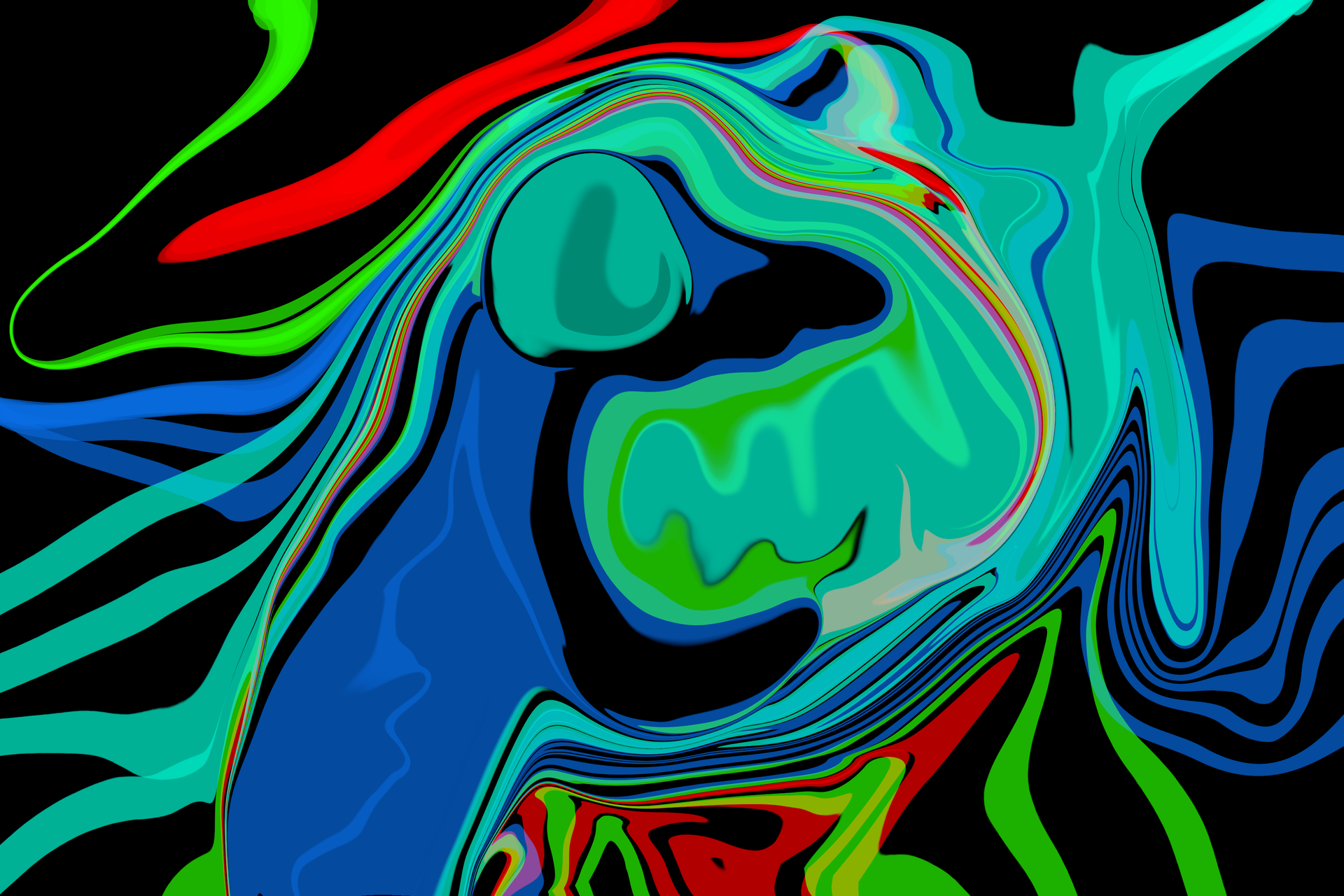 Screaming Lizard - Digitales Kunstwerk von Paul Alexander Heigel